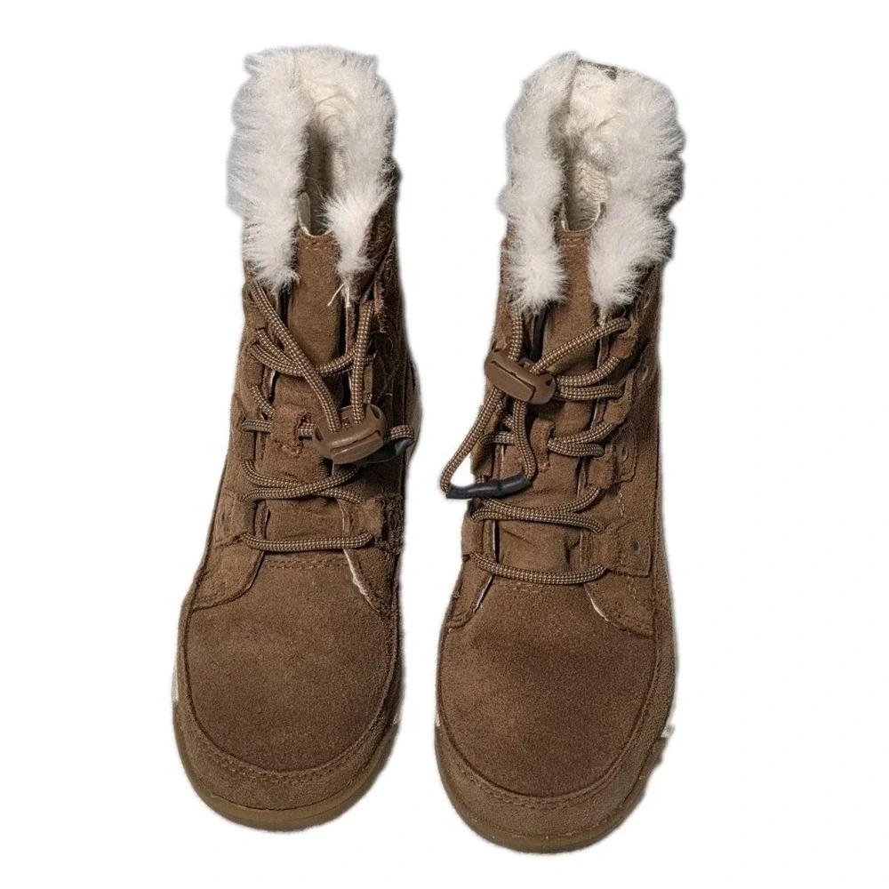 Sorel Kids Whitney II Joan Lace Winter Boot USA Size 1 Brown